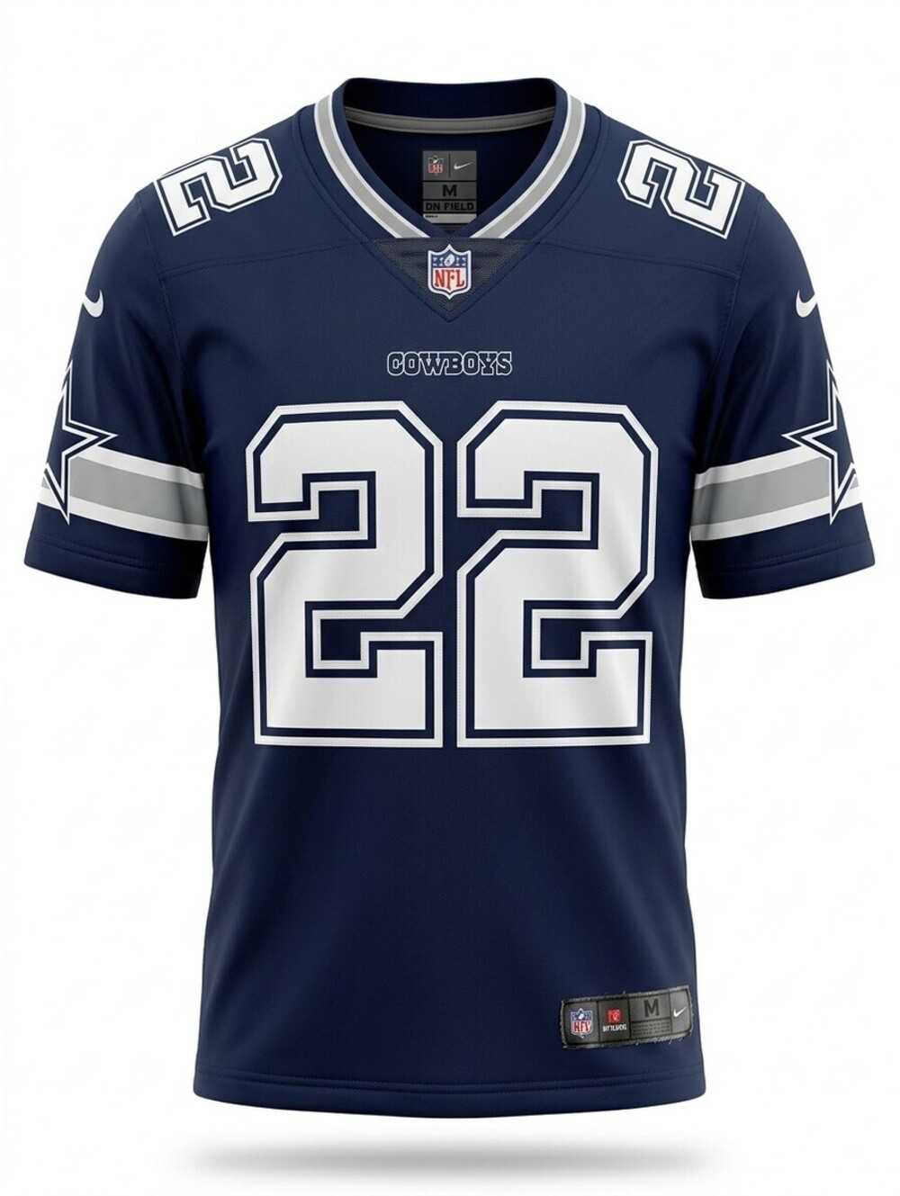 Nike Dallas Cowboys Emmitt Smith 22 NFL On Field Jersey Mens M Navy Blue Dri Fit